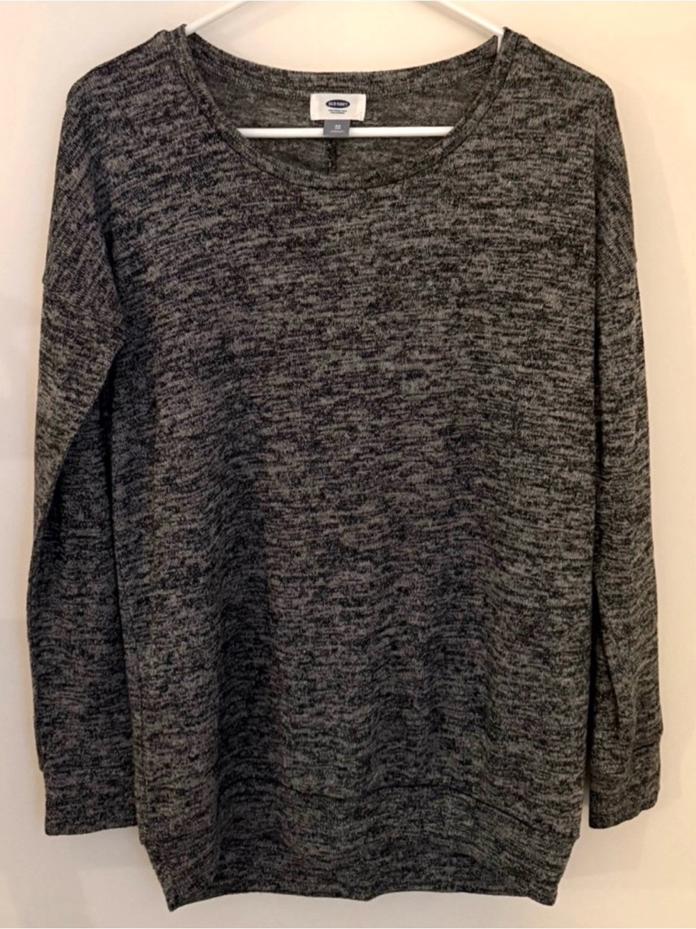 Old Navy Charcoal Marled Scoop-Neck Pullover Sweater
